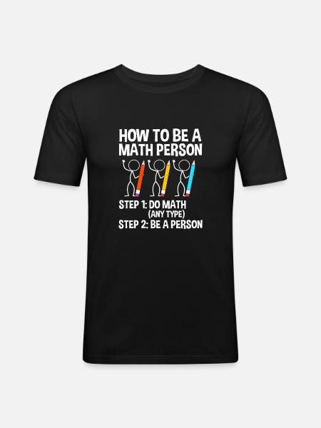 Mathematics - Men's Slim Fit T-Shirt - black