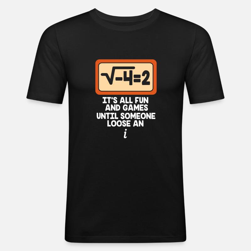 Mathematik - Männer Slim Fit T-Shirt - Schwarz