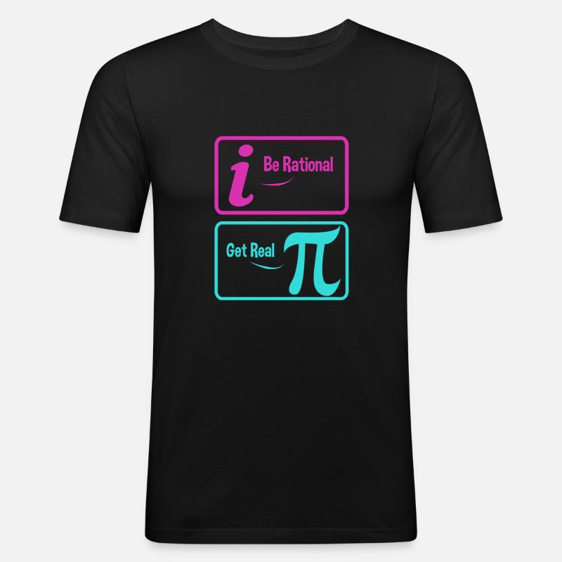 Mathematik - Männer Slim Fit T-Shirt - Schwarz