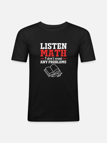 Mathematics - Men's Slim Fit T-Shirt - black