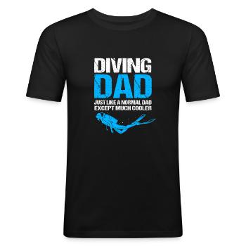 Dive - Men's Slim Fit T-Shirt - black - Front - Nik (191cm)