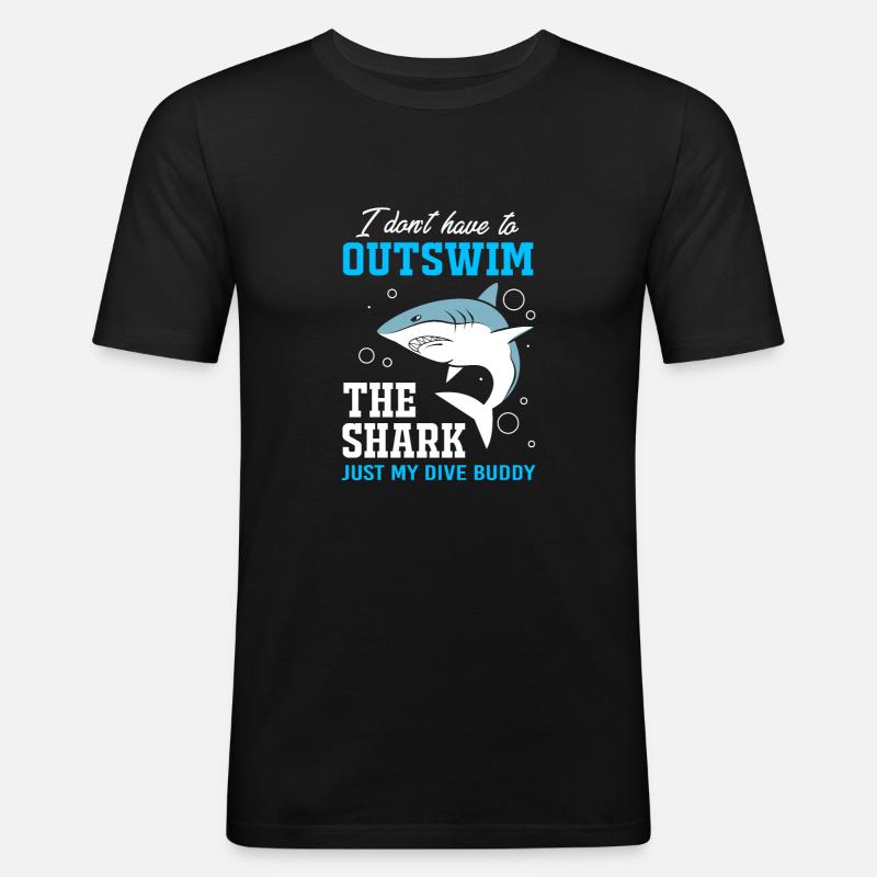 Tauchen - Männer Slim Fit T-Shirt - Schwarz