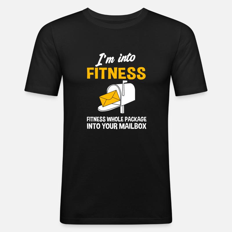 Postbote - Männer Slim Fit T-Shirt - Schwarz