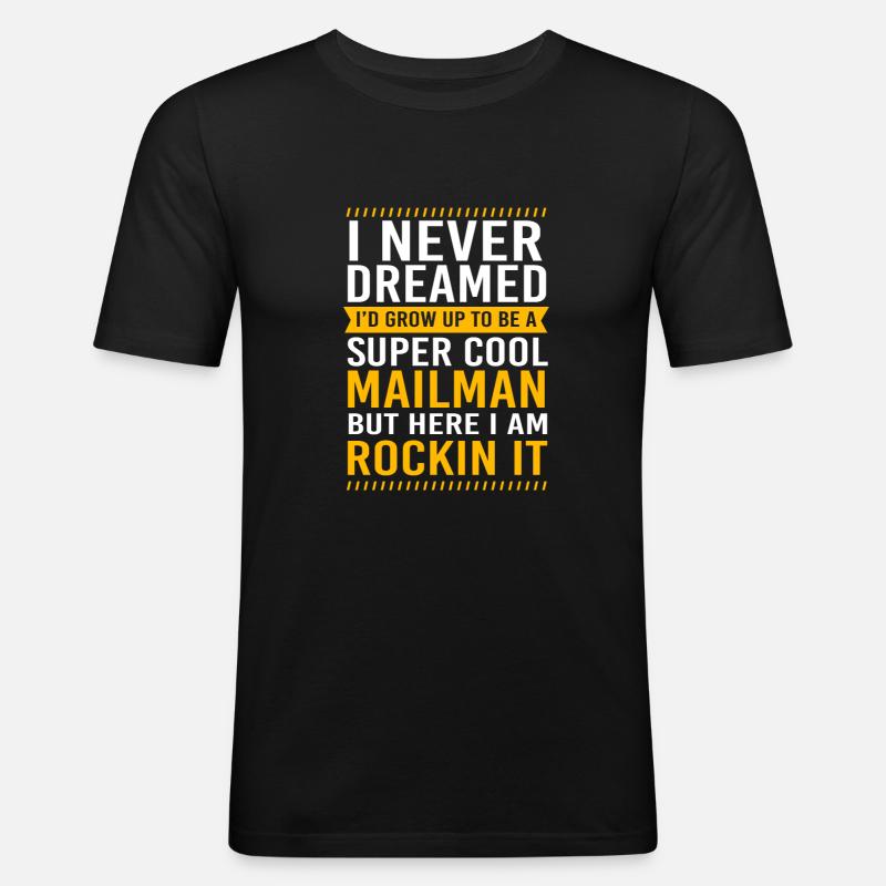 Postbote - Männer Slim Fit T-Shirt - Schwarz