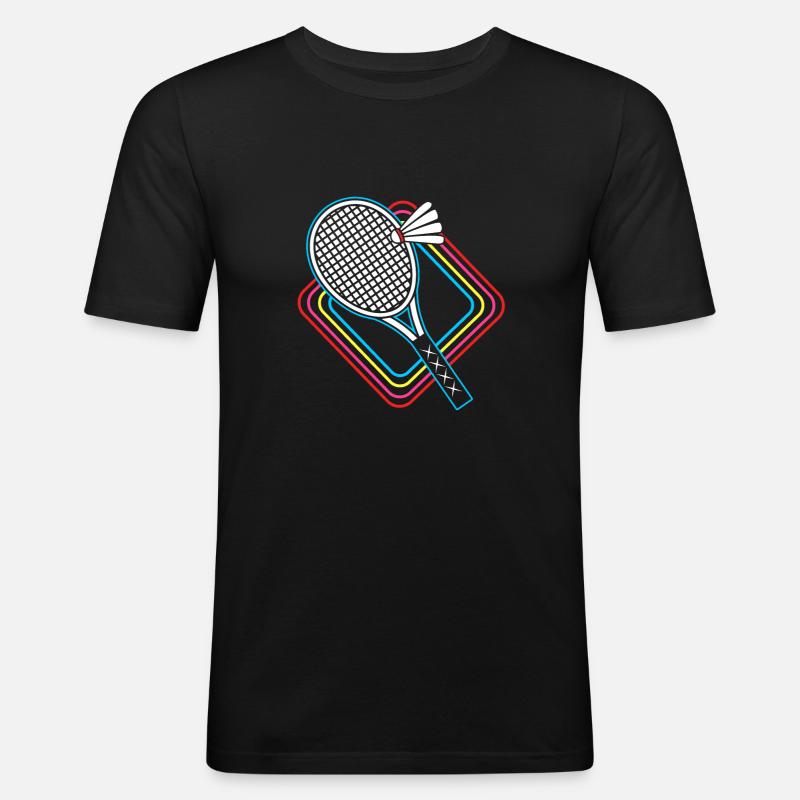 Badminton - Männer Slim Fit T-Shirt - Schwarz