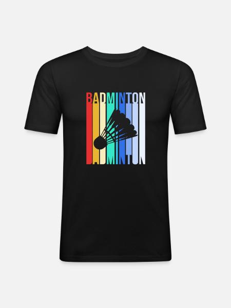 Badminton - Men's Slim Fit T-Shirt - black