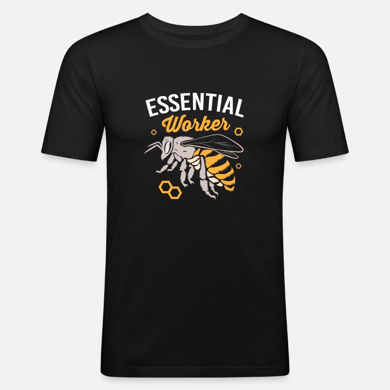 Imker - Männer Slim Fit T-Shirt - Schwarz