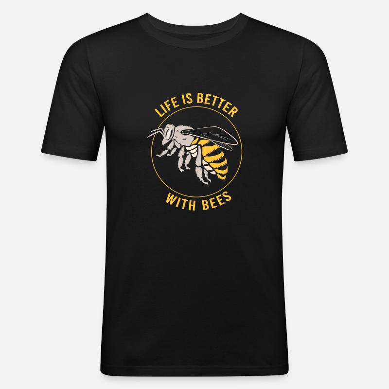 Imker - Männer Slim Fit T-Shirt - Schwarz