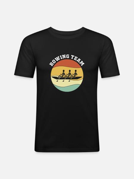 Équipe d’aviron Aviron Aviron Rameur - T-shirt près du corps Homme - noir