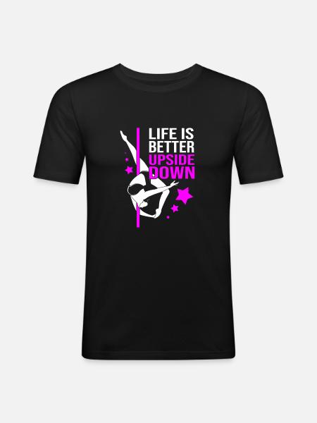 Pole Dance - Men's Slim Fit T-Shirt - black