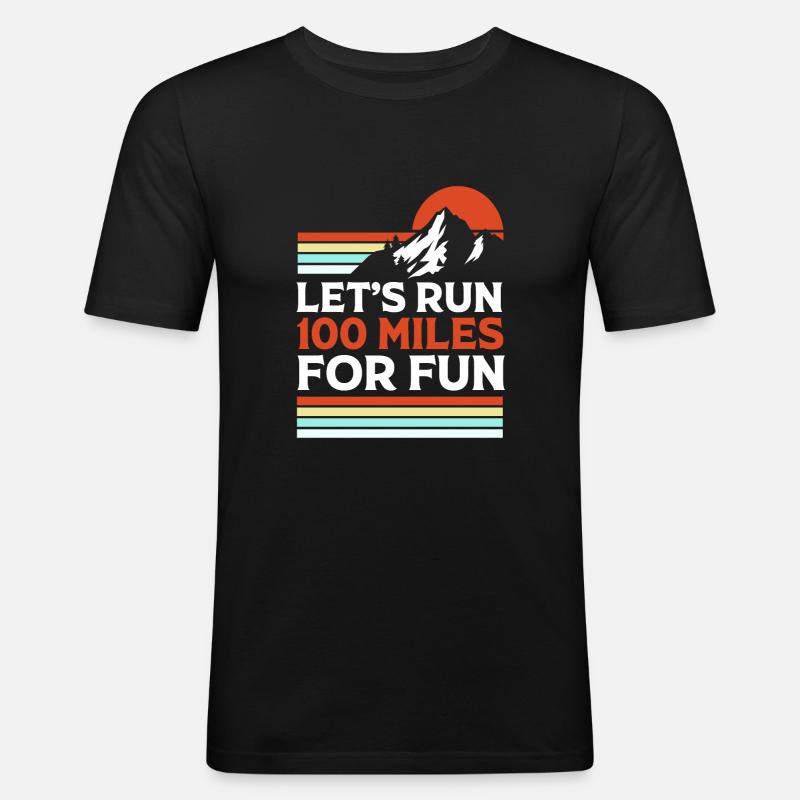 Trailrunning - Männer Slim Fit T-Shirt - Schwarz