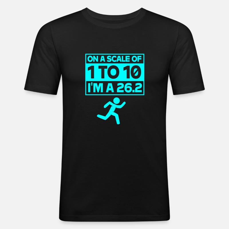 Marathon Marathonläufer - Männer Slim Fit T-Shirt - Schwarz
