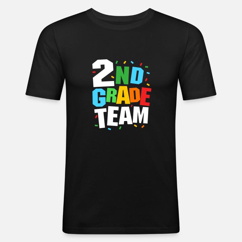 2. Klasse - Männer Slim Fit T-Shirt - Schwarz