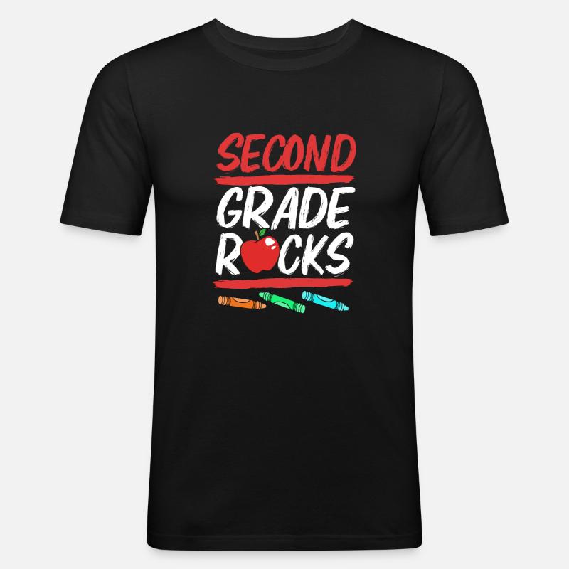 2. Klasse - Männer Slim Fit T-Shirt - Schwarz