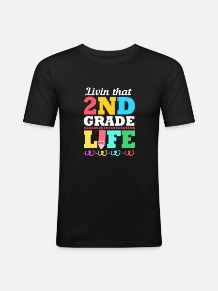 2nd Grade - Men's Slim Fit T-Shirt - black