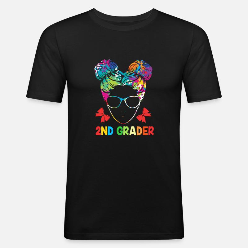 2. Klasse - Männer Slim Fit T-Shirt - Schwarz