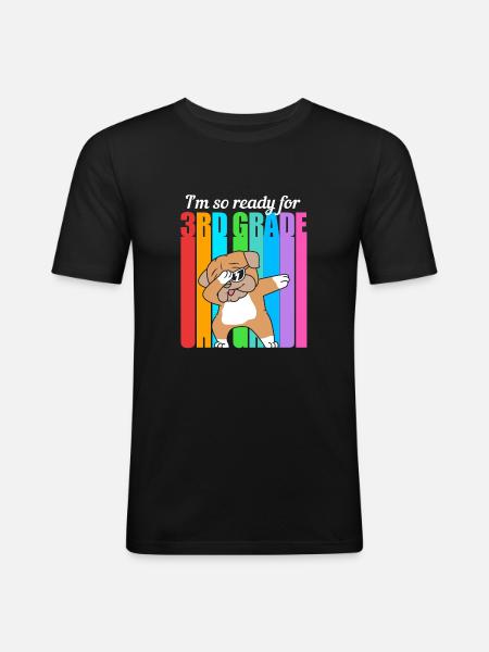3. Klasse - Männer Slim Fit T-Shirt - Schwarz