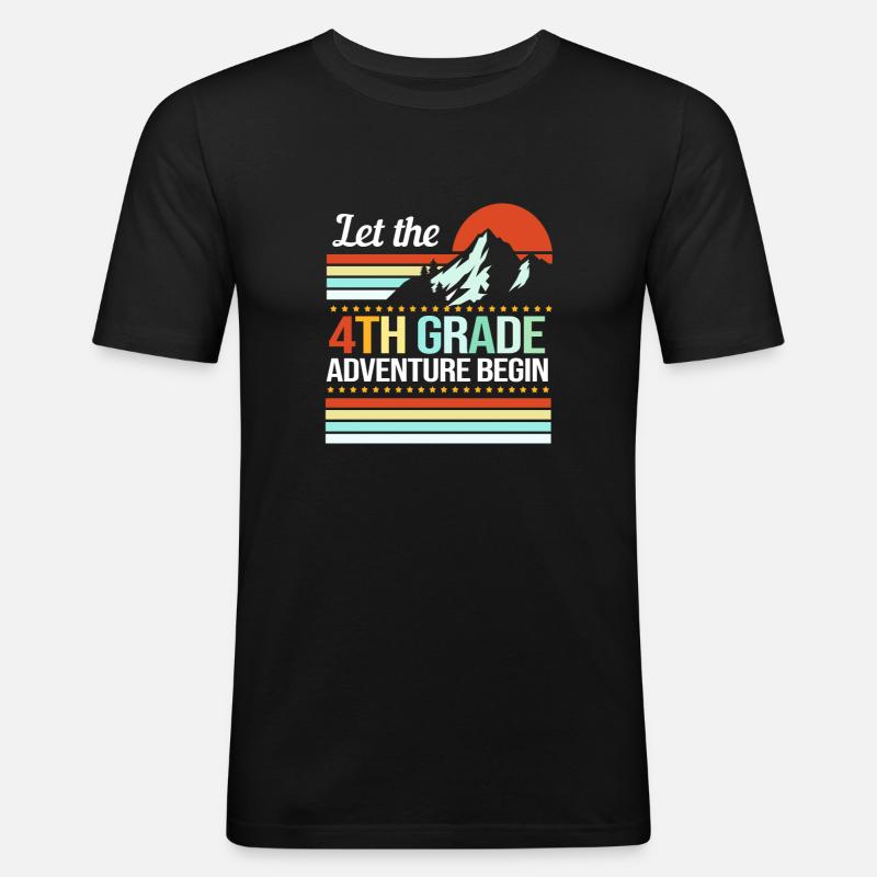 4. Klasse - Männer Slim Fit T-Shirt - Schwarz