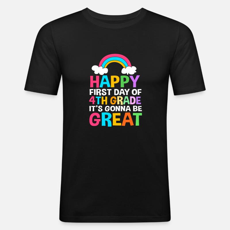 4. Klasse - Männer Slim Fit T-Shirt - Schwarz