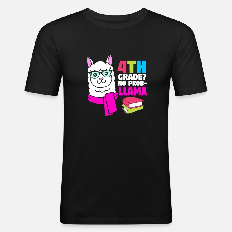 4. Klasse - Männer Slim Fit T-Shirt - Schwarz