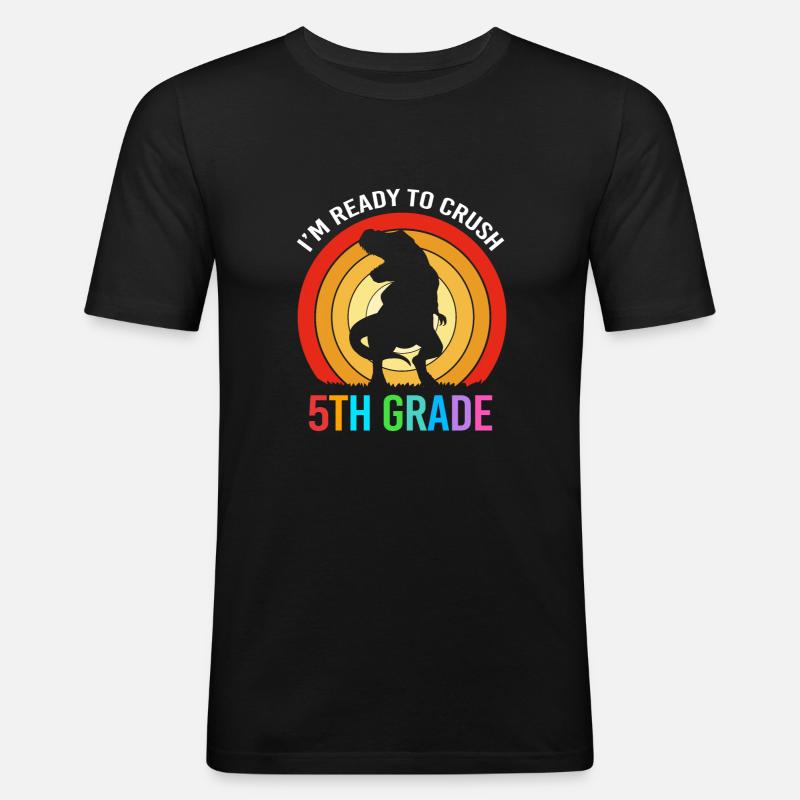 5. Klasse - Männer Slim Fit T-Shirt - Schwarz