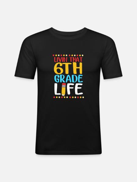 6th Grade - Men's Slim Fit T-Shirt - black