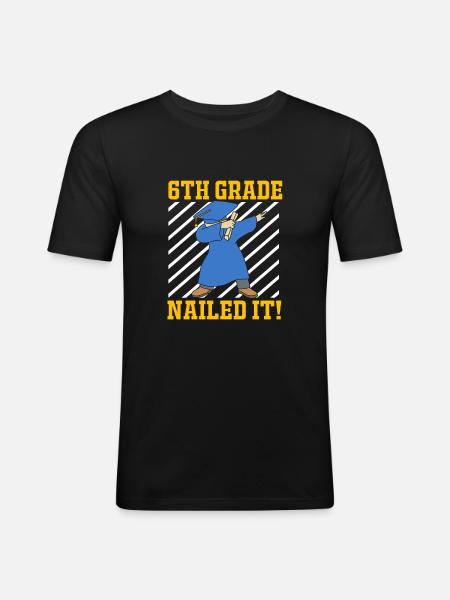6th Grade - Men's Slim Fit T-Shirt - black
