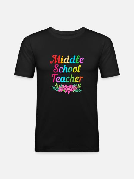Middle School Teachers - Men's Slim Fit T-Shirt - black
