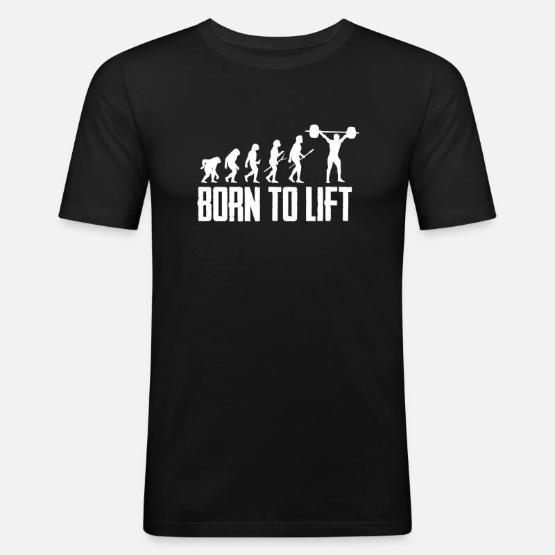 Fitness Lifting Evolution - Männer Slim Fit T-Shirt - Schwarz