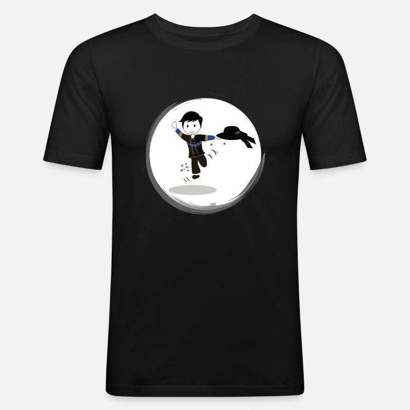 Bretonisches Geschenk - Männer Slim Fit T-Shirt - Schwarz