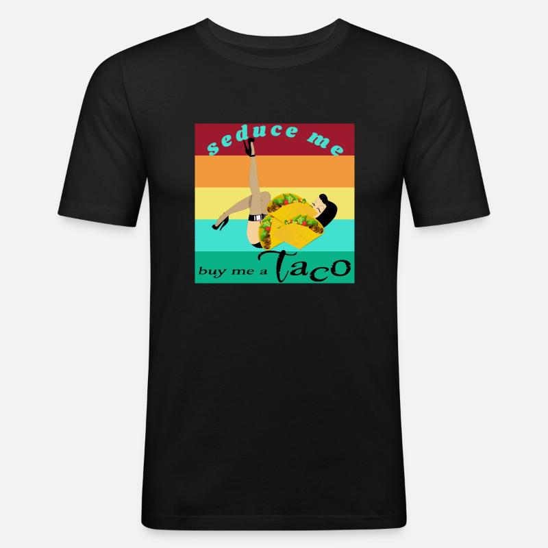 Taco - Männer Slim Fit T-Shirt - Schwarz