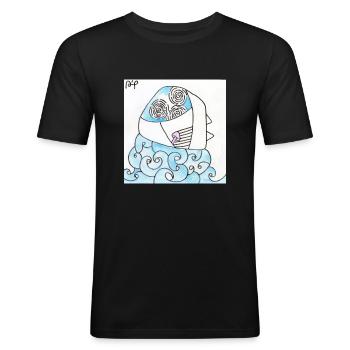 Confusion 35 - Men's Slim Fit T-Shirt - black - Front - Nik (191cm)