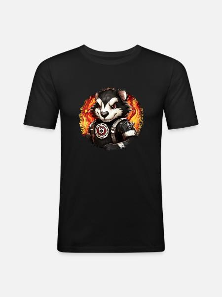 Fire Brigade Skunk - Men's Slim Fit T-Shirt - black