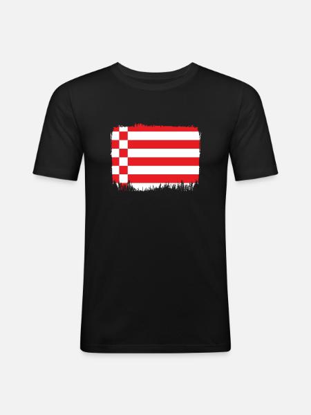 Bremen Flag Bremen Flag - Men's Slim Fit T-Shirt - black