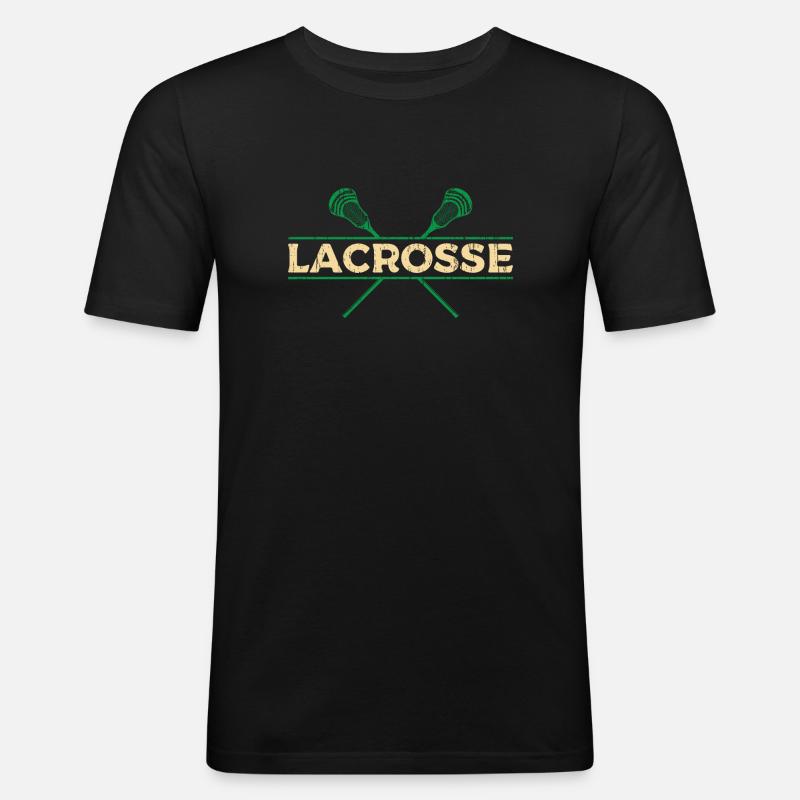 Lacrosse - Männer Slim Fit T-Shirt - Schwarz