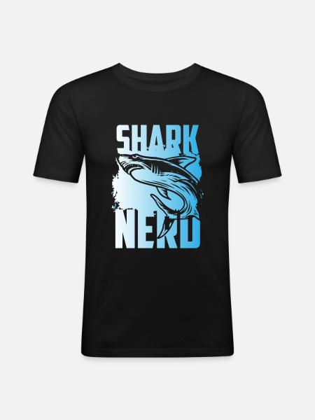 Sharks Ocean Swimming - Men's Slim Fit T-Shirt - black