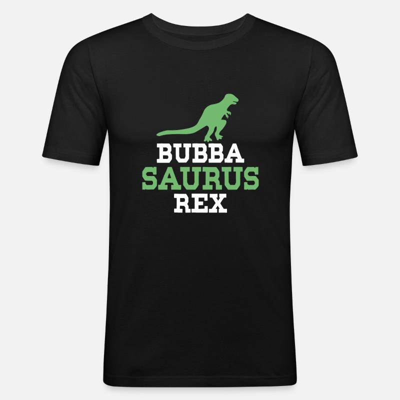 Bubba Saurus Rex - Männer Slim Fit T-Shirt - Schwarz