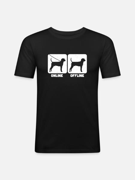 Treeing Walker Coonhound - Männer Slim Fit T-Shirt - Schwarz