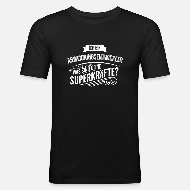 Anwendungsentwickler - Männer Slim Fit T-Shirt - Schwarz