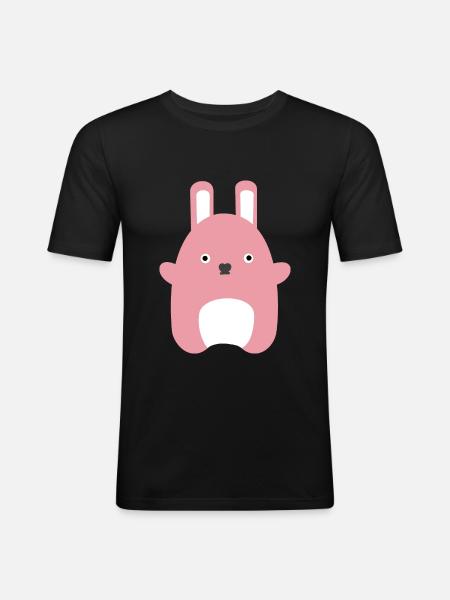 Peluche Mignon Mignon Mignon - T-shirt près du corps Homme - noir