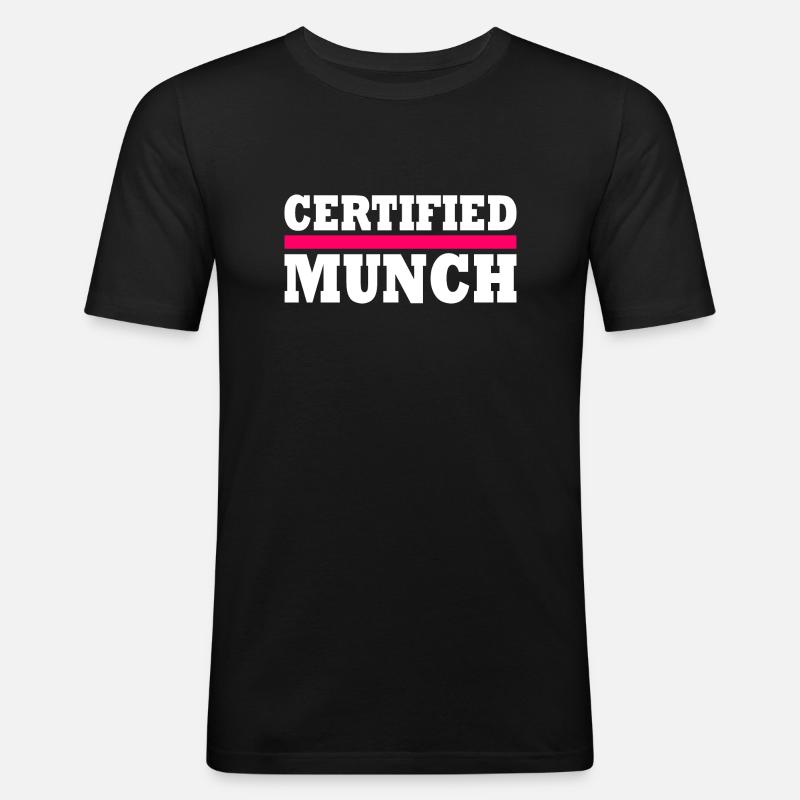 Certified munch - Männer Slim Fit T-Shirt - Schwarz
