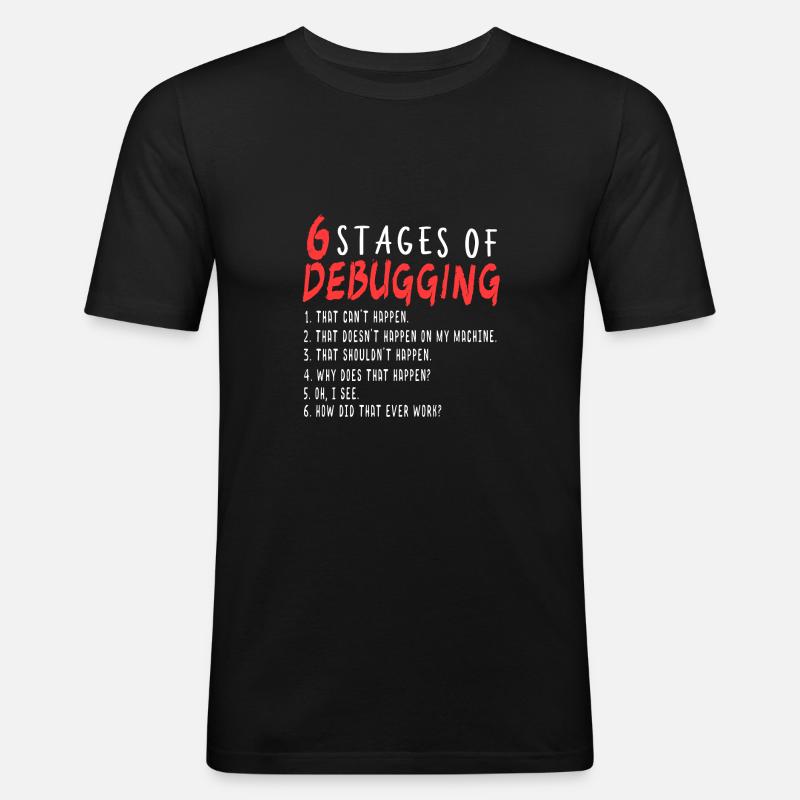Debugging Definition Programmer I Troubleshooting - Men's Slim Fit T-Shirt - black