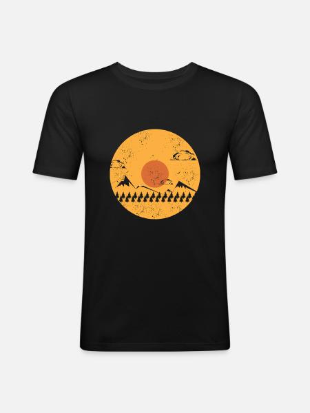 Vinyl - Men's Slim Fit T-Shirt - black