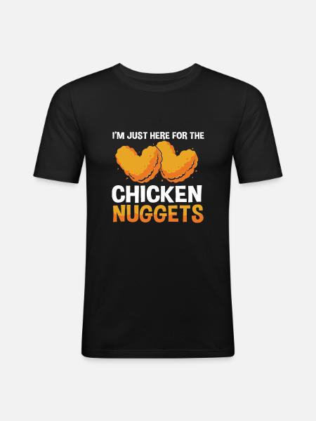 Chicken Nuggets - Men's Slim Fit T-Shirt - black