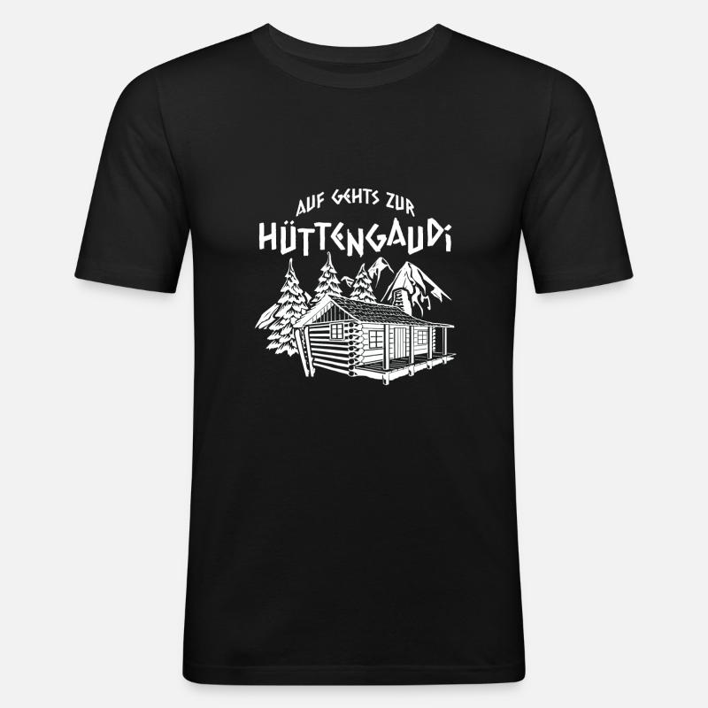 Après-Ski - Männer Slim Fit T-Shirt - Schwarz