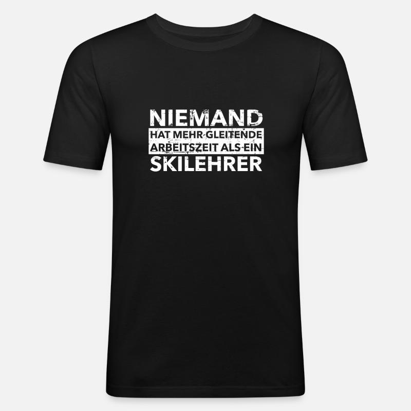 ski instructor - Men's Slim Fit T-Shirt - black
