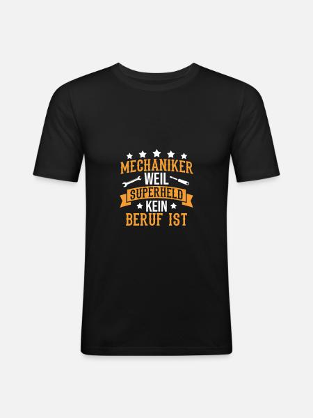 Mechaniker - Männer Slim Fit T-Shirt - Schwarz
