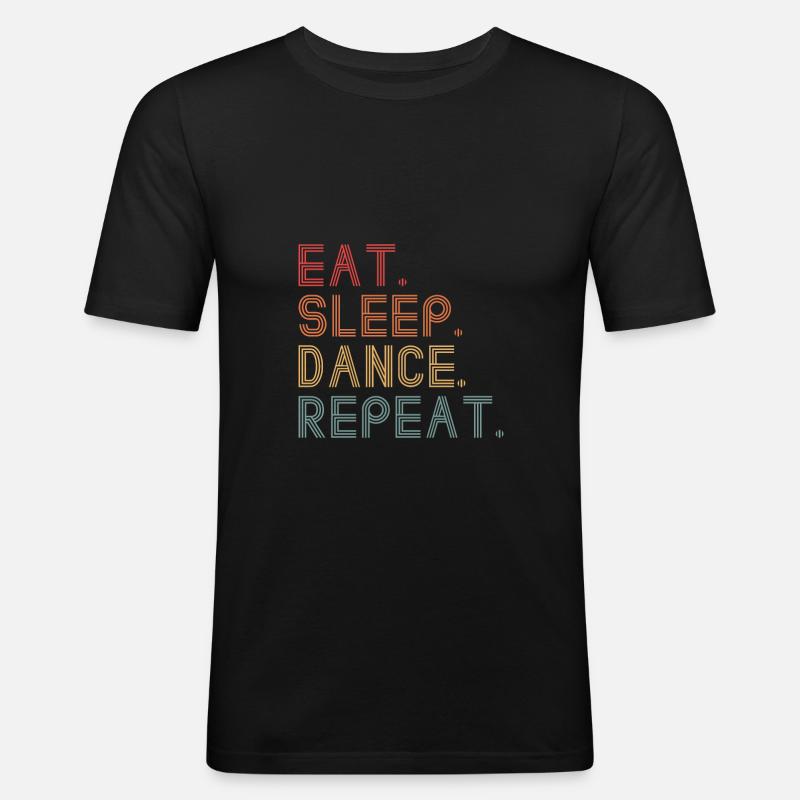 Tanzen - Männer Slim Fit T-Shirt - Schwarz