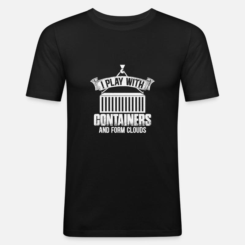 DevOps IT Phrases Design - T-shirt près du corps Homme - noir