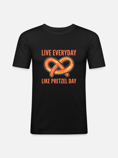 pretzel - Men's Slim Fit T-Shirt - black